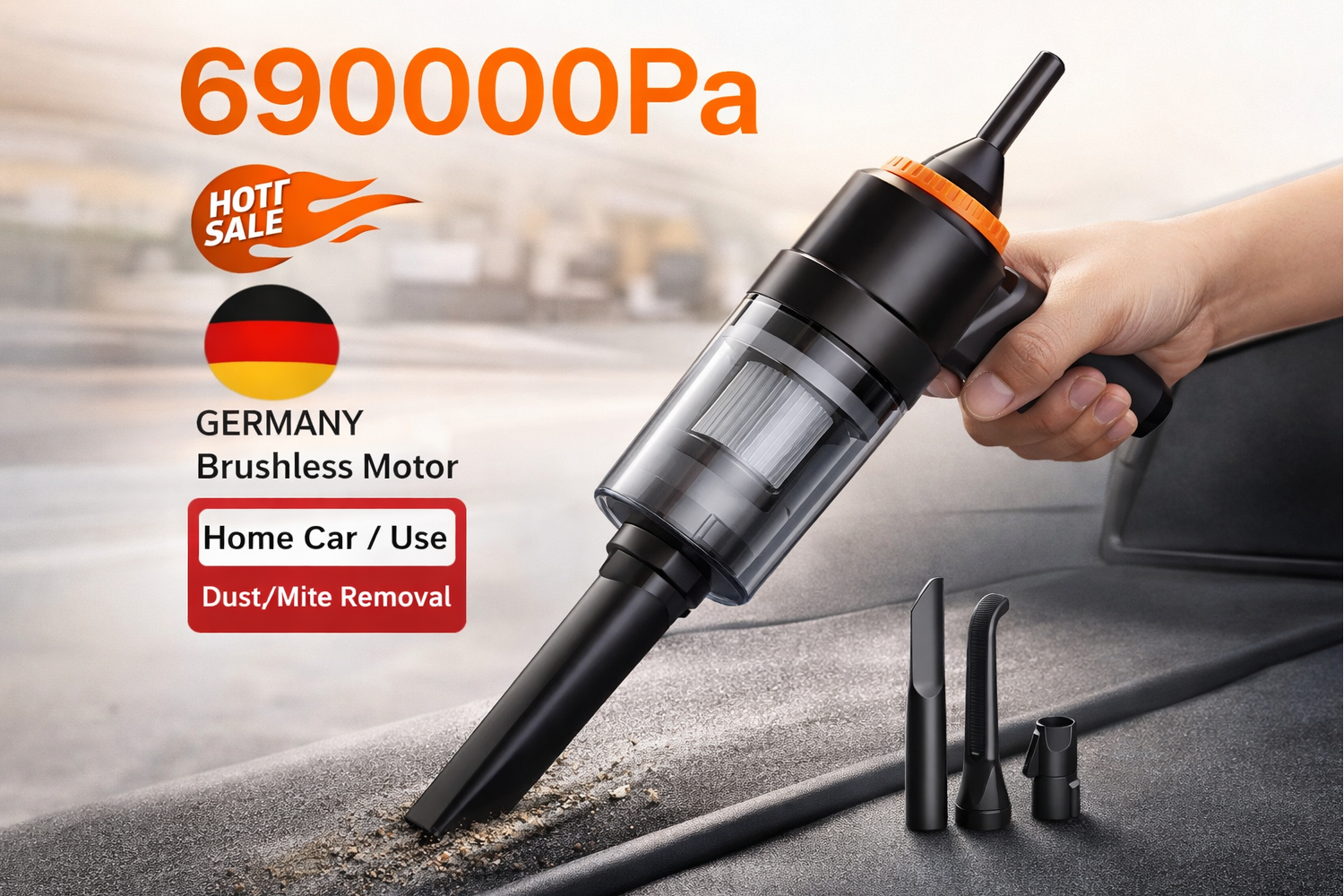 Aspiradora portátil inalámbrica para coche